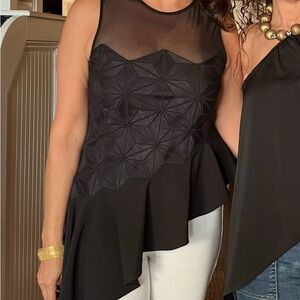 ZAC Zac Posen Black Asymmetrical top like new😍